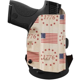We The People Holsters - Betsy Ross Flag - Right Hand - OWB Holster Compatible with Sig Sauer P320 Full Size 9MM/.40SW Manual Safety / P320-M17 w/Streamlight TLR-1/1S/HL Light RDS