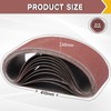 STEBRUAM 8PCS Sanding Belt 65 x 410 mm 40 Grit