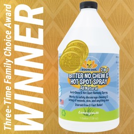 Bodhi Dog New Bitter 2 in 1 No Chew & Hot Spot Spray | Natural Anti-Chew Remedy Better Than Bitter Apple | Safe on Skin, Wounds and Most Surfaces | Made in USA (128 Fl Oz)