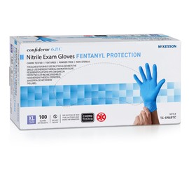 McKesson Confiderm 6.8C Nitrile Exam Glove Standard Cuff Length X-Large 14-6N681C 100 per Box