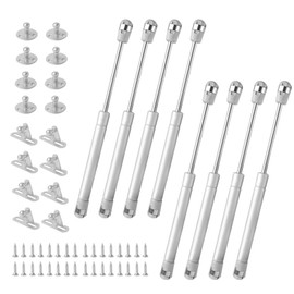 AZKEEGREY 8 Pcs Cupboard Gas Strut 40N Upturned Gas Struts for Kitchen Cabinet Door, Soft Close Cabinet Door Gas Lift Support, Silver