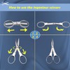 GIVEDOUA 2Pcs Folding Scissors,Safe Portable Travel Scissors,Stainless Steel Telescopic Cutter