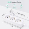 Aigostar 3-Way / 5-Way Socket Strip with Switch Surge Protection