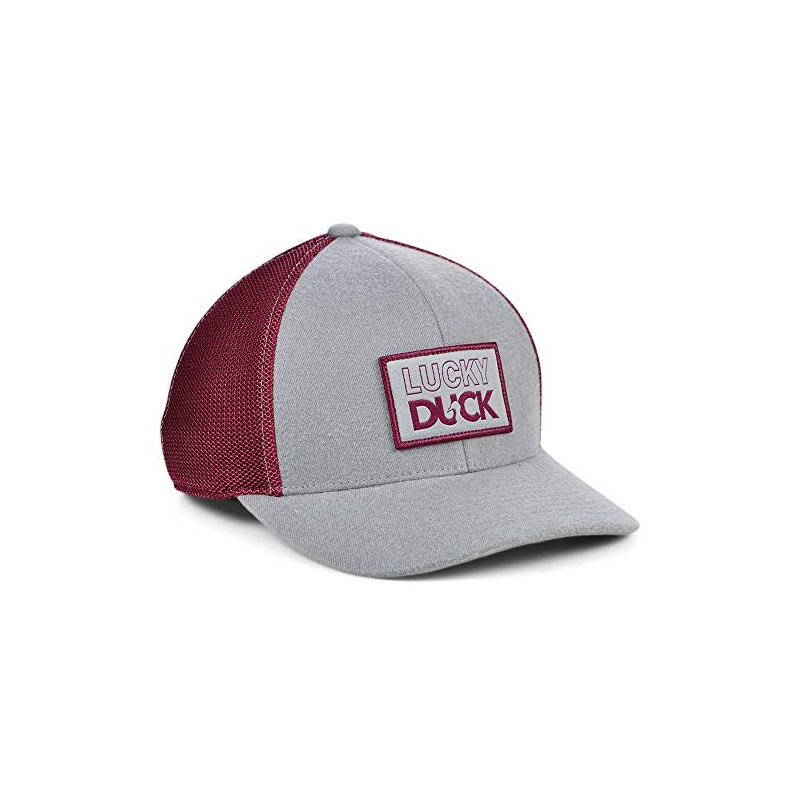 Black Clover Duck Hunter Grey Maroon Adjustable Mesh Hat, gray