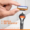 Gillette Fusion5 Mens Razor Blade Refills, 8 Count, Lubrastrip for