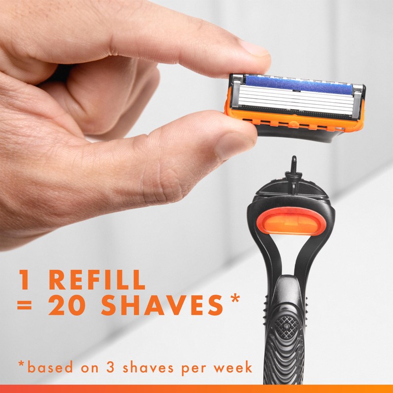 Gillette Fusion5 Mens Razor Blade Refills, 8 Count, Lubrastrip for