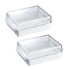 Westmark 208822E3 Plastic Traditional White Clear Fridge Butter Dishes
