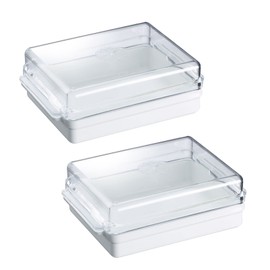 Westmark 208822E3 Plastic Traditional White Clear Fridge Butter Dishes