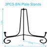 HENABLE 2PCS Premium Black Iron Plate Stands for Display 8