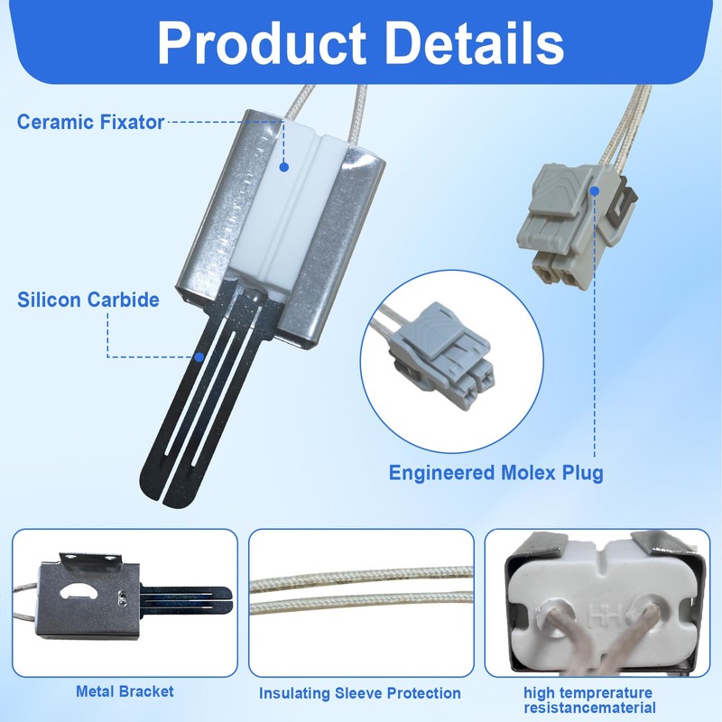 WB13X25633 Oven Igniter Replacement for 4454722 AP6026767 PS11736297 EAP11736297 Compatible