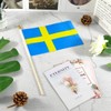 Newperlite Sweden Stick Flag Swedish Small Mini Hand Held Flags