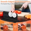 Dreyoo Cutlery Pointed Edge Knife Sharpener, Double Sided Stainless Steel