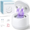 Ultrasonic Cleaning Device 45000Hz UV Ultrasonic Cleaner 200 ml Dental Pod - Ultrasonic Cleaner for Dentures, Retainers, Aligner Tooth Rail, Prostheses, Jewellery with Digital Timer