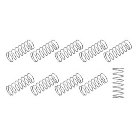 sourcing map Compression Springs (0.3x4mm OD,10mm Free Length) 20Pcs, 304 Stainless Steel Extension Spring - for Shop Home Repairs, DIY Projects, Silver Tone