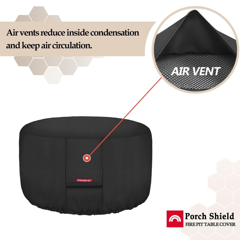 Porch Shield Fire Pit Cover - Waterproof 600D Heavy Duty