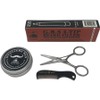 Zentz Unscented Mustache Wax Kit - Includes Extra Strong Hold Handmade Comb Trimming Scissors and Black Beard Filler Pen, 3 Pack / 젠츠 무향 콧수염 왁스 키트 - 엑스트라 스트롱 홀드 수제 빗 트리밍 가위 및 검은 수염 필러 펜 포함, 3 Pack