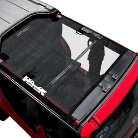 Mabett Sunshade for Ford Bronco 4 Door 2025 2021-2024 Bimini Sun Shade Top, Mesh Sunshade for Bronco 4-Door Blocks UV, Leaves, Bikini Top Cover for Bronco Accessories (Not Fit Soft Top)