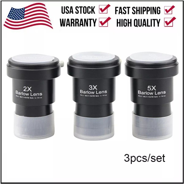 1.25 inch Astronomical Telescope Barlow Lens 2X 3X 5X Eyepiece