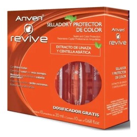 Caja Ampolletas Teñido Anven Revive Sellador Color C/10pzas