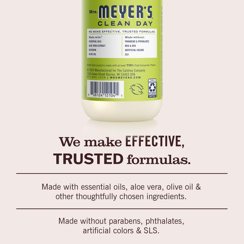 MRS. MEYER'S CLEAN DAY Hand Soap, Lemon Verbena Scent, 16