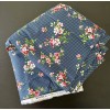 Waverly Fabric Blue Polka Dot Floral Print Pattern BTY