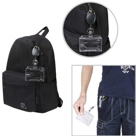 Vicloon Key Ring Set, Key Ring Retractable Badge Reel with Belt Clip with ID Card Holder, Badge Buddy Kit for Key Fob and ID Card (1 Piece)