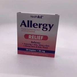 Health A2Z Allergy Relief 24 Caplets  antihistamine  Benadryl  3 boxes