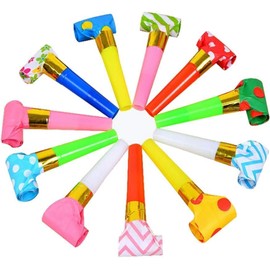 30 Pcs Party Blower Multicolor Musical Blowouts Whistles Funny Party Noisemakers Party Horns Party Supplies