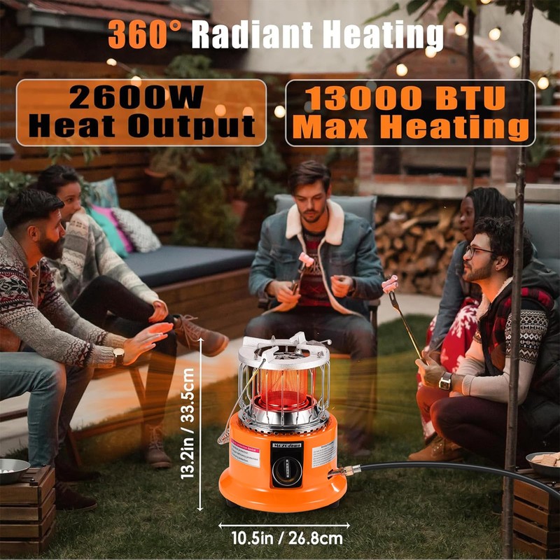2 in 1 Propane Heater & Stove Dual Function for
