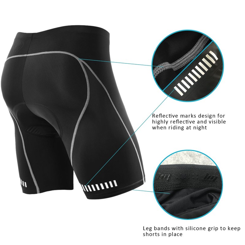 Nooyme Men's Cycling Shorts with Seat Padding, 3D Cycling Shorts,