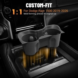 Zaqmru Center Console Cup Holder Inserts Fit for Dodge RAM 1500 2019-2026