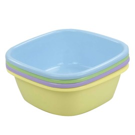 Waikhomes 8 Quart Plastic Dishes Basin, Small Dish Bin, 4 Packs Colored Dish Washing Basin, f