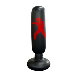 Home Air Punching Bag Kickboxing Exercise Equipment with Stand, 1.6M Punching Bag Black