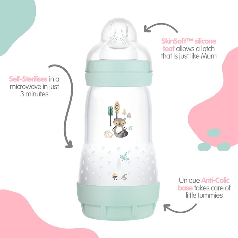 MAM Easy Start Self Sterilising Anti-Colic Baby Bottle 2 Pack