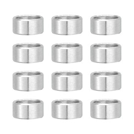 PATIKIL 12 Pcs Stainless Steel Spacers, 8mm ID x 10mm OD x 6mm Height 304 Stainless Steel Bushing Screw Standoff Unthreaded Round Spacer for 5/16"M8 Screws Bolts Nuts
