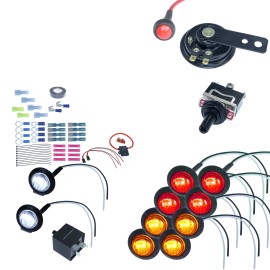 MCSADVENTURES DIY ATV UTV Turn Signal Street Legal LED Light Kit Horn Polaris Ranger RZR Teryx