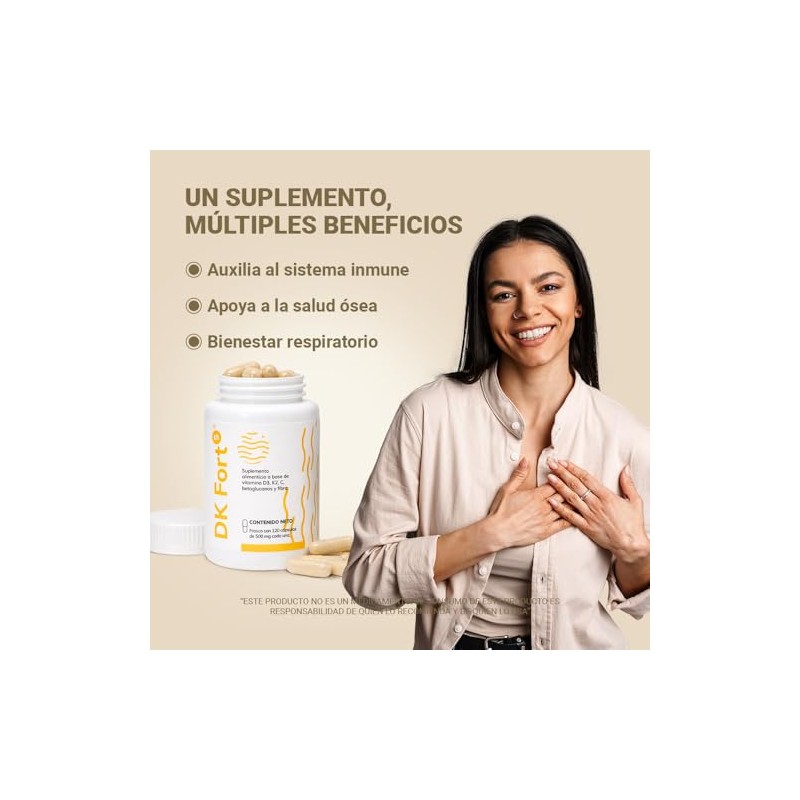 Fort5 Vitamina 400 Betaglucanos Inulina Apoyo Inmune Óseo Alta Absorción