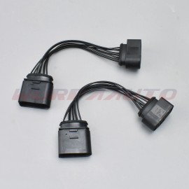 Wurpaauto 2Pcs for 2015 VW Jetta 14 to 10 Pin Xenon HID Headlight Connector Adapter