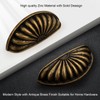 Probrico 10 Pack Antique Brass Cabinet Cup Pulls 3 Inch(76mm)