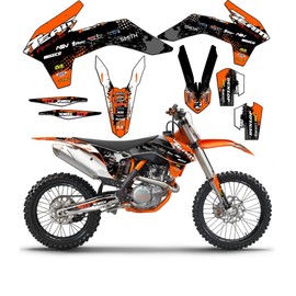 Team Racing Graphics kit Compatible with KTM 2002-2008 SX 65, Scatter