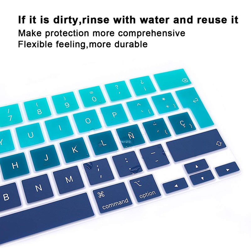 MMDW Spanish Language Silicone Keyboard Cover Skin for MacBook Pro