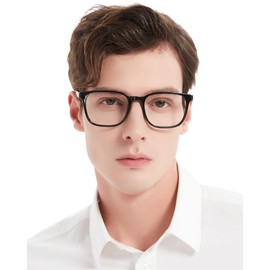 MARE AZZURO Oversized Bifocal Reading Glasses 1.50+ Men, Black Blue Light Blocking Readers 1.50, XL Reading Glasses 1.0 1.25 1.5 1.75 2.0 2.25 2.5 2.75 3.0 3.5 with Spring Hinge
