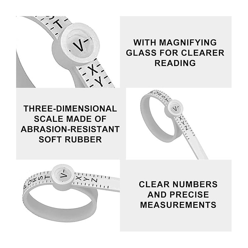 2 Pcs Adjustable Ring Sizer UK – Ring Measurement Tool