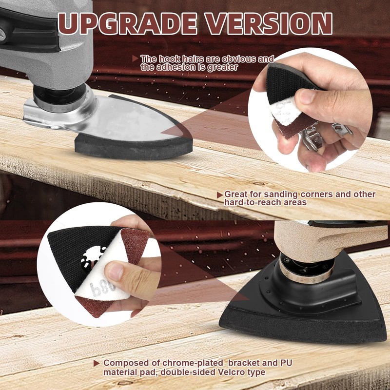 156 Pieces Multitool Sanding Plate Accessory Kit, 3 Finger Sanding