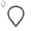VOJO G23 Titanium Teardrop Septum Ring Daith Piercing Earrings Jewelry