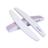 URAQT 6 Pieces Nail Files 180/240, Professional Washable Double Sided, Bilateral Half Moon Nail Care Tools, for Home and Salon Use (White)