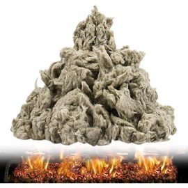 Gas Fireplace Glowing Embers,Rock Wool Embers for Indoor Gas Fireplace,Fireplace Embers for Gas Log Sets,Natural Gas,Propane,Vented,Unvented Fireplace, (6 Oz) Bag