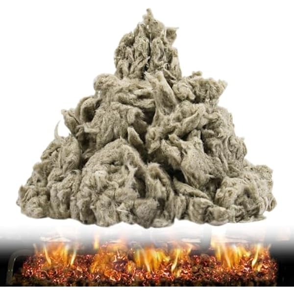 Gas Fireplace Glowing Embers,Rock Wool Embers for Indoor Gas Fireplace,Fireplace