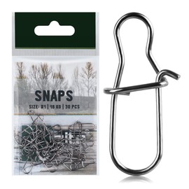Zite Fishing Snaps Fishing Set - 30 Pieces #1 Fishing Swivels 18 kg - Robust Hangers for Rubber Bait Wobbler Spinner Baits