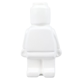 Little Robot Flower Vase Entryway Ornament Resin Flower Vase Decoration for Home Office White